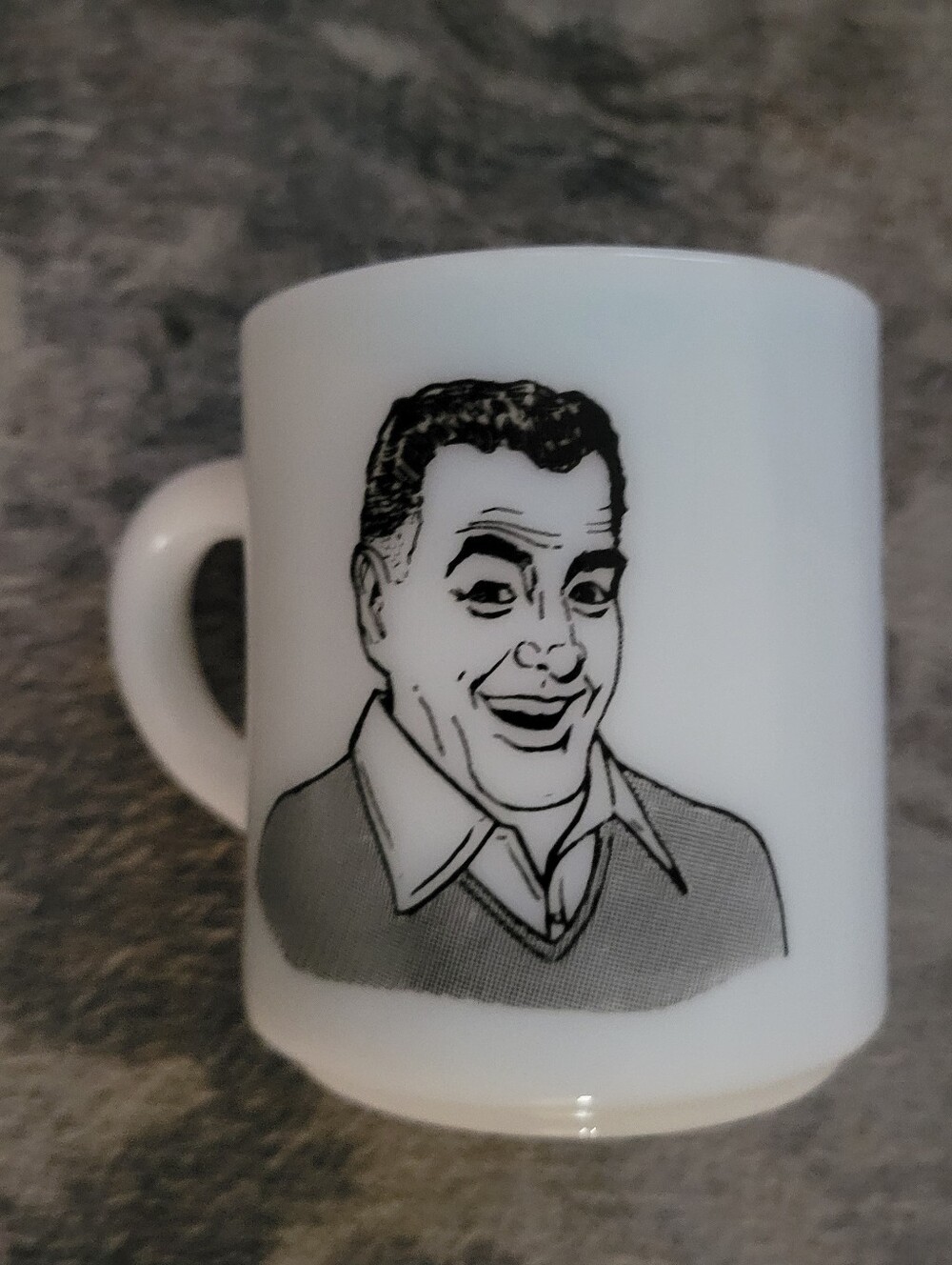 Vintage Milk Glass Dad Mug
